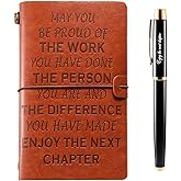 Muzuis Coworker Leaving Gifts for Women Leather Journal Notebook Retirement Gifts Going Away Gift Farewell Gifts Goodbye Gifts Leaving Gifts New Job Gifts Thank You Gifts for Coworkers Friends Women