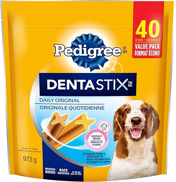 PEDIGREE DENTASTIX Medium Dog Original, 40pk, Dog Treats Amazon.ca