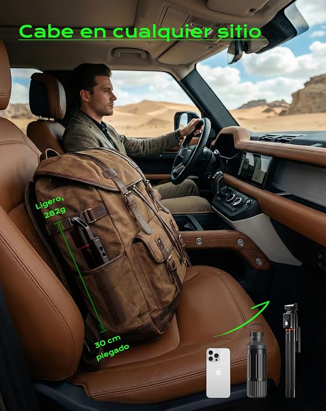 Palo Selfie y Trípode para Móvil, 170cm Tripe Telemovel Portátil con Mando a Distancia, Compatible con iPhone/Android