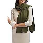 Fishers Finery Women's 100% Cashmere Ribbed Knit Winter Scarf | Black Label Box