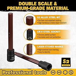 ELEAD 20-Piece 3/8 Inch Drive Extra-Long Allen Hex