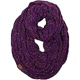 Funky Junque’s Beanies Matching Ribbed Winter Warm Cable Knit Infinity Scarf