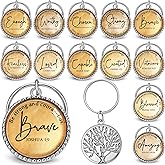 Equsion 36 Pcs Christian Keychains Mini Bible Verse Keyring with Scripture Religious Church Gift for Women Men Easter Holiday Gifts (Wood)