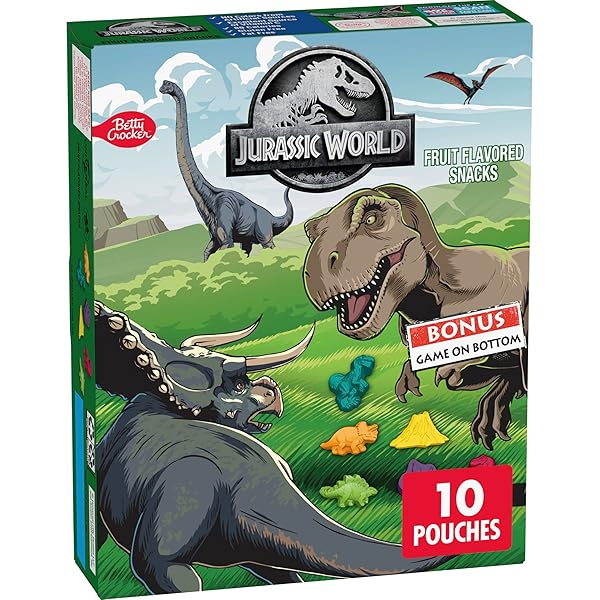 JURASSIC WORLD FRUIT FLAVORED SNACKS, GLUTEN FREE, KIDS...