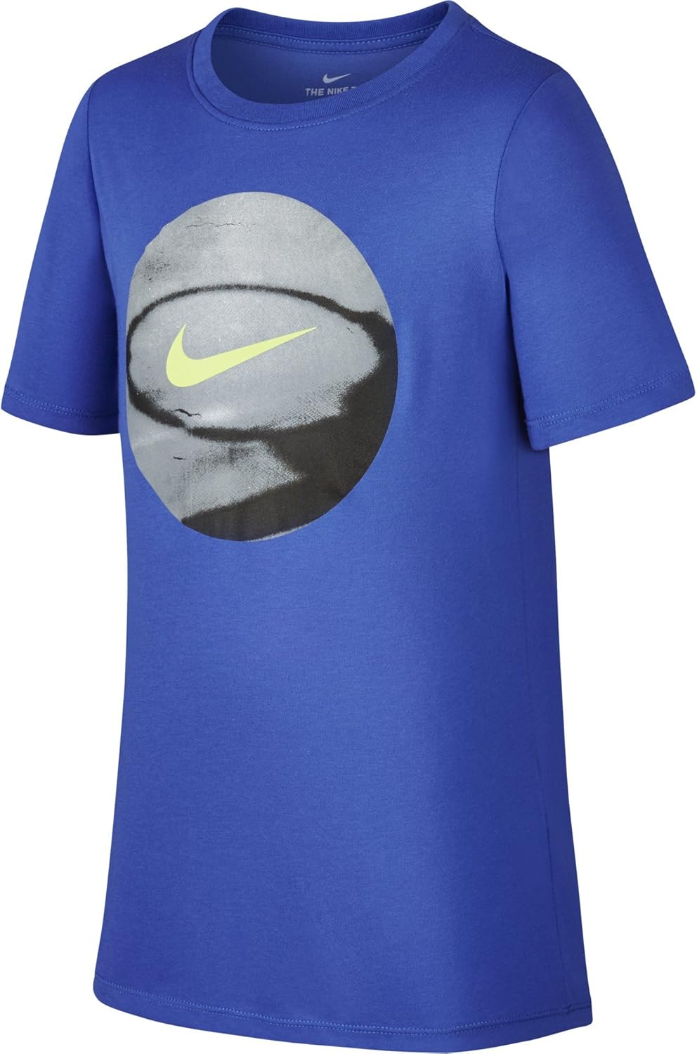 NIKE Boys' Dry Photo Basketball Tee, Light Racer Blue, Large Clothing