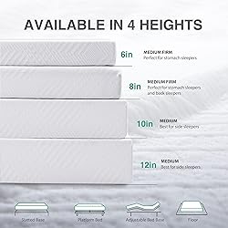 Dyonery Queen Mattress - 12 Inch Green Tea Memory