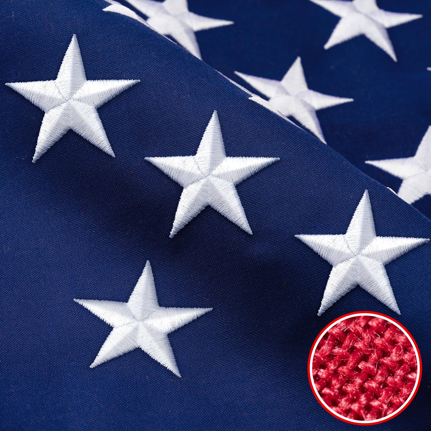 Photo 1 of American Flag 2x3 FT TearProof Series, Heavy Duty Tough Spun Polyester USA Flags High Wind for Outside Outdoor with Durable Embroidered Stars Sewn Stripes Brass Grommets