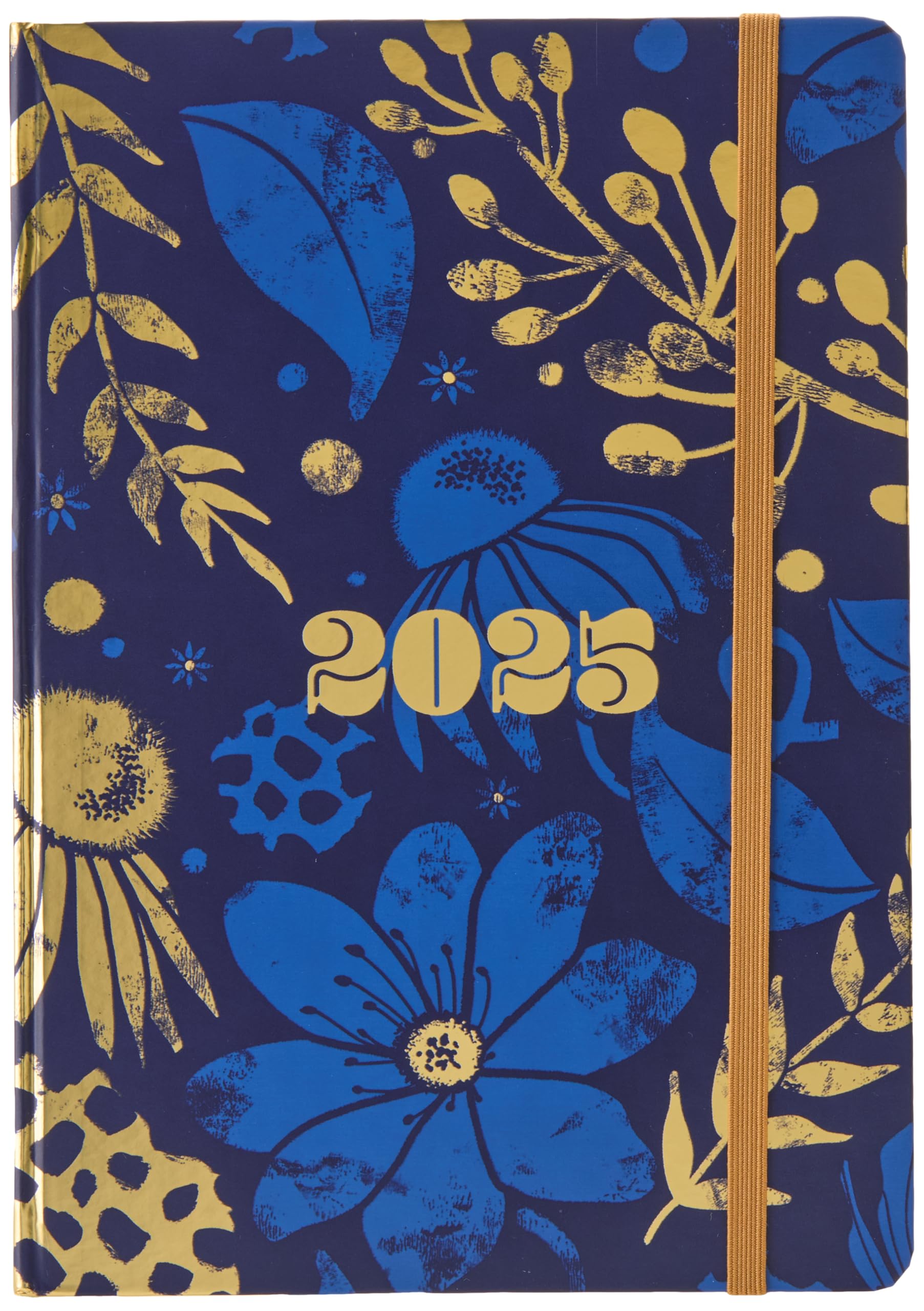 Collins Abstract Botanicals 2025 Planner - A5 Week to View Diary - Blue - (E-AB153.59-25) - Stylish Weekly Eco Diary with Recycled Paper — image 1