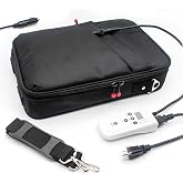 Goodtar Portable Hot Stone Warmer Electric Spa Hot Stones Heater Dry Towel Warmer Digital Controller Heating Bag with Car Adapter, Black, Only Heater Bag and No Stones