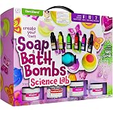 Dan&amp;Darci Soap &amp; Bath Bomb Making Kit for Kids, 3-in-1 Spa Science Kits, Craft Gifts for Girls &amp; Boys Age 6-12 Year Old Girl Crafts: DIY Experiment Toys, Gift for Kid Ages