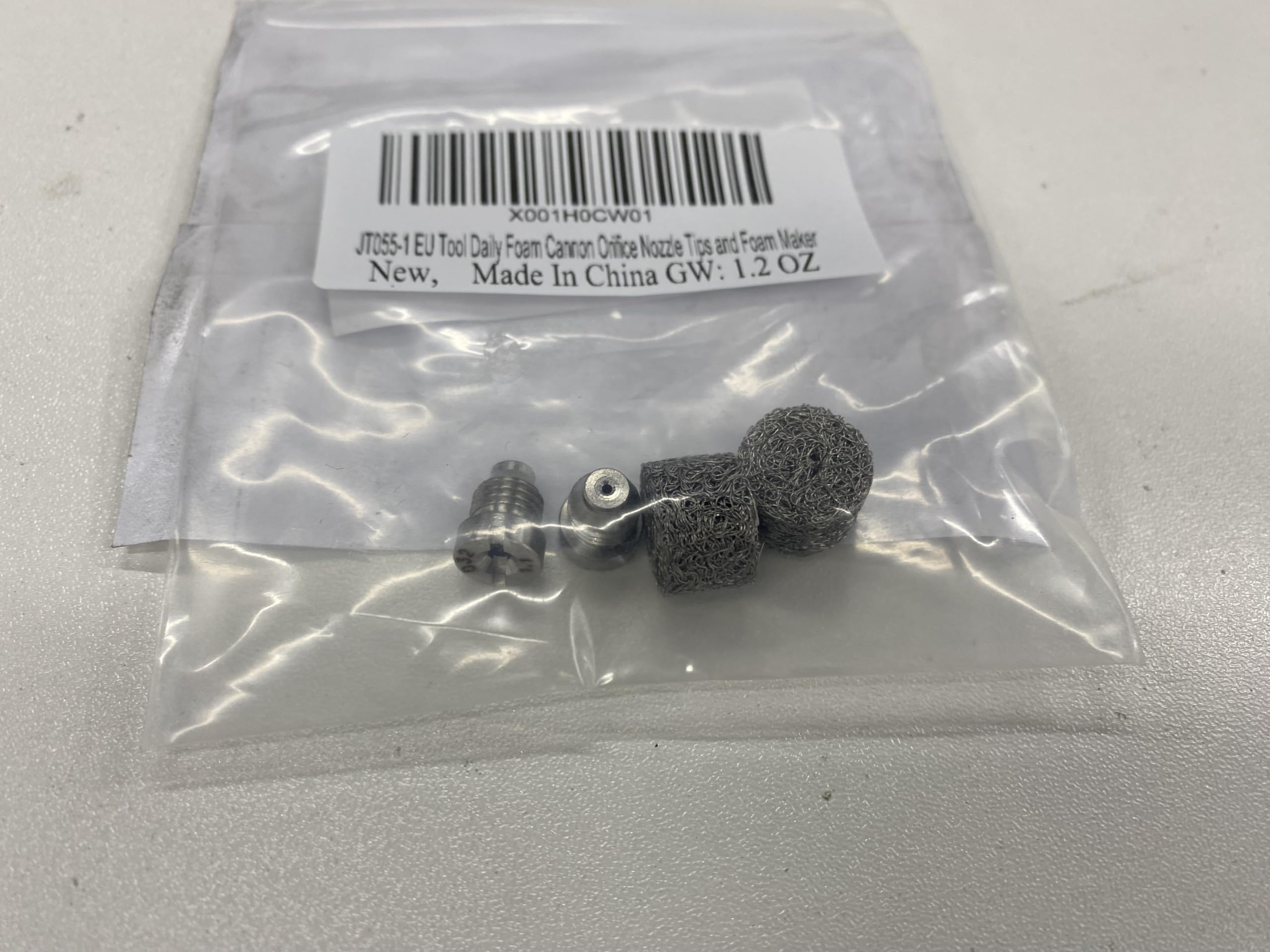 Tool Daily 1.1 mm Orifice for Foam Cannon and Foam Maker, Replacement Thread Nozzle and Mesh Filter for Snow Foam Lance, 3000 PSI