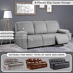 ULTICOR Squared Jacquard Design 8-Pieces Recliner