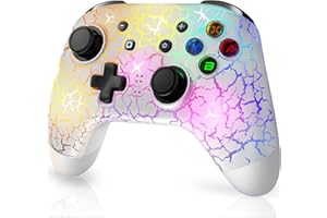 EasySMX Wireless Switch Pro Controller - Compatible with Nitendo Switch/OLED/Lite, Switch Controllers with 9 Colors LED Lights, Wake Up, Turbo, Vibration, Motion Control