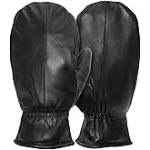 Park City Women’s Leather Mittens (100% Rabbit Fur Lined) Perfect for Driving, Skiing, and Winter Wear (Premium Lambskin)