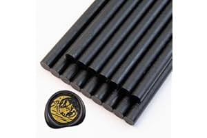Ioggtser 16 Pieces Glue Gun Wax Seal Sticks for Making Exquisite Wax Seals on Wedding Invitations, Cards, Envelopes (Black)
