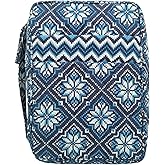 DIWI Quilted Bible Cover Extra Large Sizes 11.25 X 8.25 X 2.75 Good Book Case (XL, C1 Blue Pane)