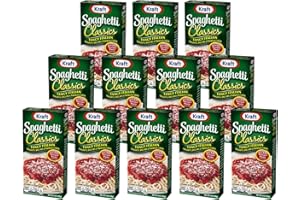 Kraft Spaghetti Classics Tangy Italian Spaghetti (Spices, & Parmesan Cheese Meal Mix, 12 ct Pack, 8 oz Boxes)