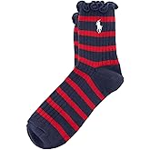 POLO RALPH LAUREN womens Lettuce Edge Ankle Socks - 1 Pair Pack - Sustainable Cotton Comfort