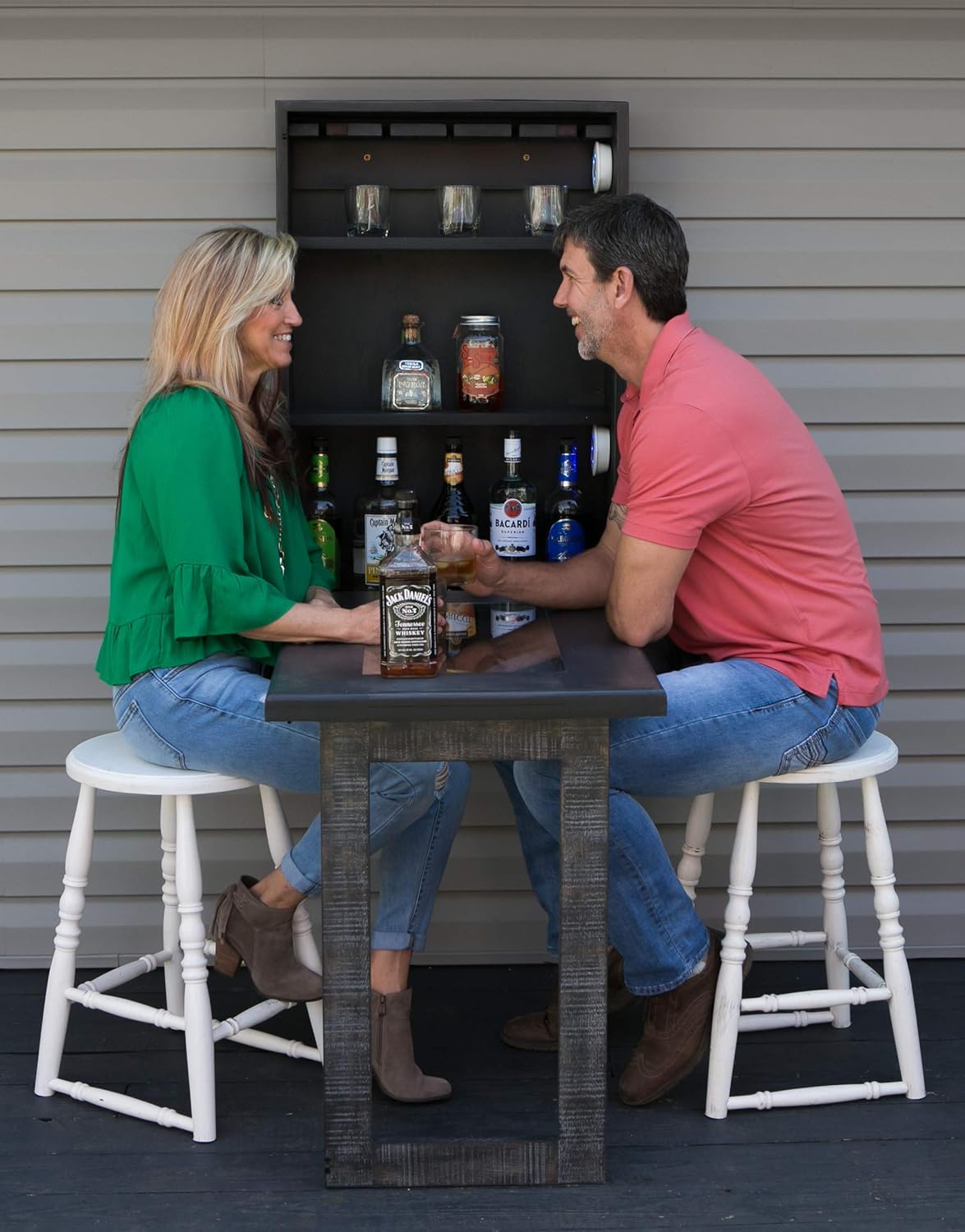Amazon Com Murphy Folding Bar With Glass Top Perfect For Porch Man Cave Entertainment Room Solid Pine Handcrafted In Usa Handmade