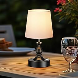 PARTPHONER Mini Cordless LED Table Lamp, 5200mAh