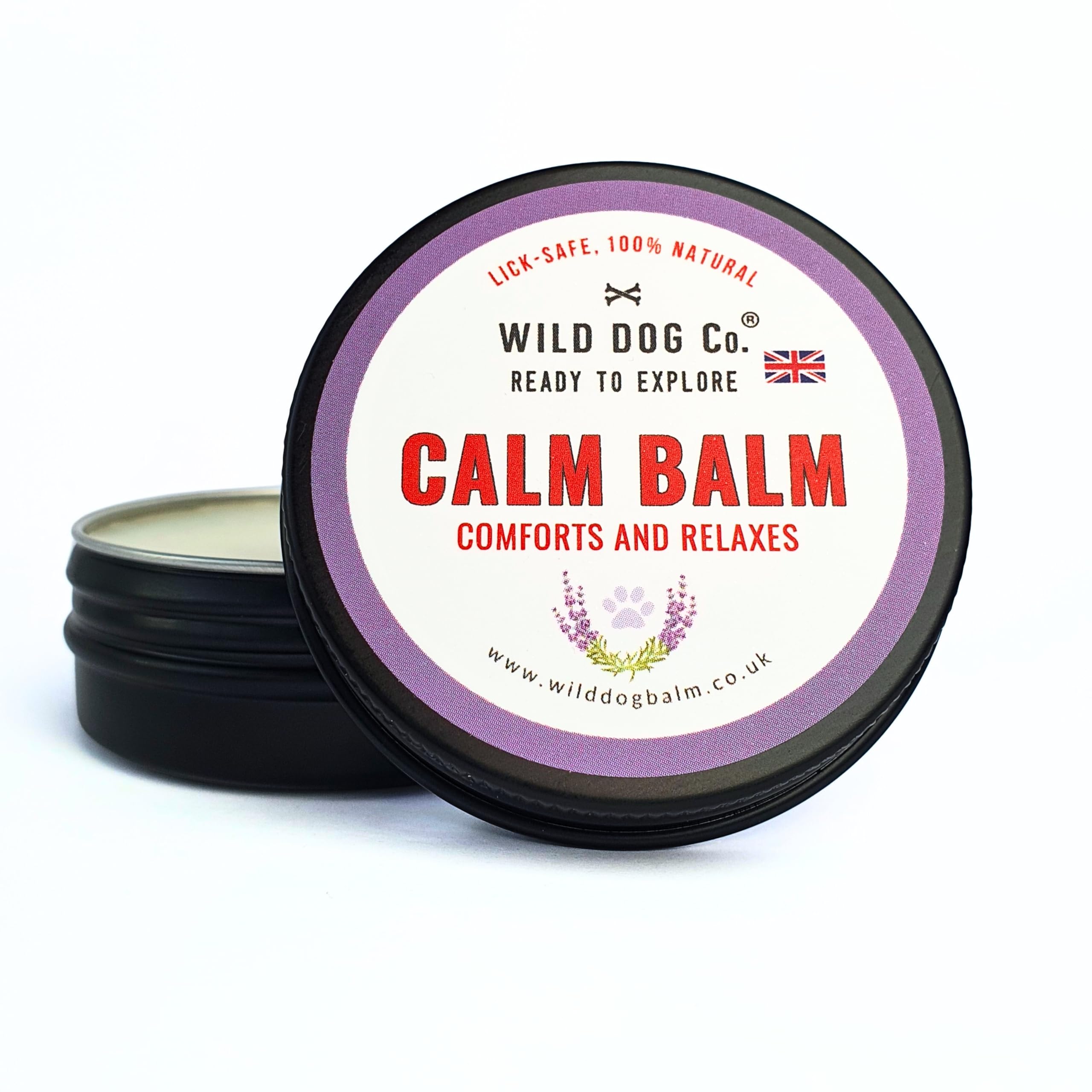 Dog Calm Balm 30g calming remedy for anxious scared tired dogs and puppies,100% safe stress relief without sprays or drops, Made in the UK