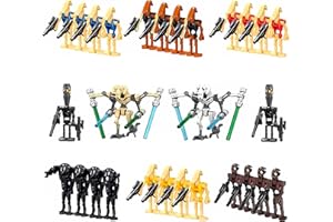 Toysvill Battle Robots Building Block Set | Generals + Droids Minifigures (28 PCS/Set) with Weapons