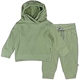 HonestBaby unisex-baby Light Weight Hoodie & Sweatpant Set 100% Organic Cotton for Toddler, Baby Boys, Girls