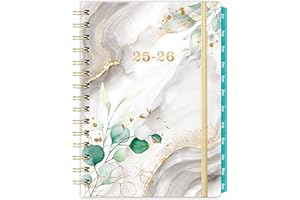 ATTITILL Planner 2025-2026 - 2025-2026 Planner Weekly and Monthly, Jul. 2025 - Jun. 2026, 6.3" x 8.4" Planner 2025-2026, 2025-2026 Calendar Monthly Planner with Coated Tabs, Inner Pocket
