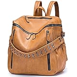 Roulens Women Backpack Purse Fashion Leather Large