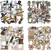 120 Pcs Vintage Scrapbooking Supplies for Junk Journal, Creative DIY Journaling Kit, Non-Adhesive Paper Ephemera for Decoration and Collage