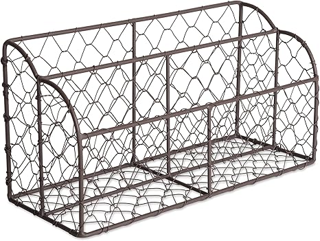 Amazon Com Dii Home Traditions Rustic Farmhouse Chicken Wire Letter Holder With Two Slots For Home Or Office To Sort And Organize In Coming Or Out Going Letters And Bills Home Kitchen