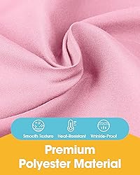 Niuara Pink Fabric Rectangle Table Cloth - 6
