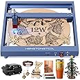 HENGTONGTOOL TD6 1200mW Laser Engraving Machine with Air Assist,60W Laser Cutter and Engraver Machine,0.06mm High Precision Laser Engraver for Wood and Metal, Acrylic, Paper, DIY