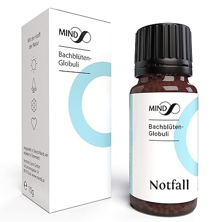 mind8 Bachblüten Notfall Globuli Premium - Dr. Bach Nervosität und Unruhe für Erwachsene