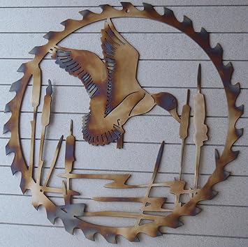 Duck Hunting Metal Wall Decor 23 5 Inches