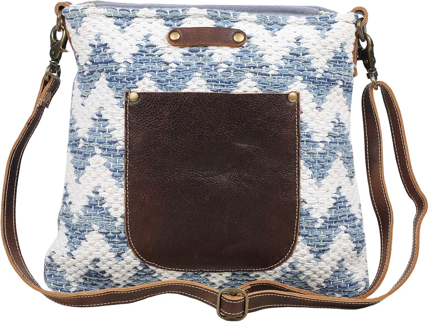 Myra Bag Supple Upcycled Canvas Cotton & Leather Shoulder Bag S1538 Shoes