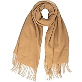 KorhLeoh Women's Winter Cashmere-Feel Scarf Warm Soft Double-Sided Oversize Scarves Pashmina Shawl Wraps