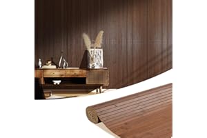 OUZUGIE 1 Pack 96x48 Inch Natural Bamboo Wall Panel – Coffee Pole Wrap Paneling for Walls, Ceilings, Cabinets, Furniture – Ideal for Bedroom, Living Room & Office DIY Decor