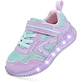 YESKIS Toddler Boys Girls Light Up Shoes LED Flashing Lightweight Mesh Breathable Adorable Running Sneakers for Toddler and Little Kid