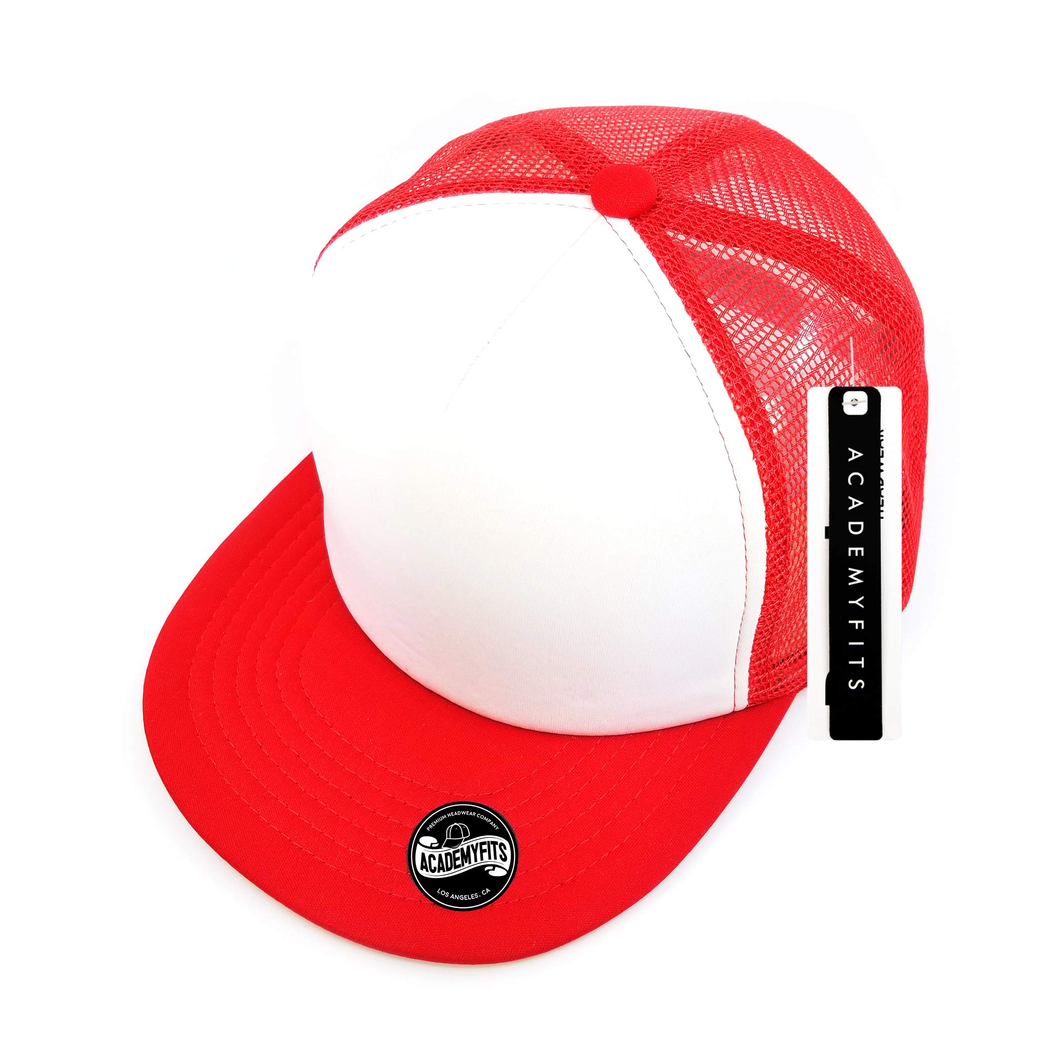 AcademyFits Quality 5 Panel High Crown Trucker Foam Mesh Hat Snapback Men Women Unisex Waterproof Blank Cap #2070