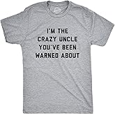Crazy Dog Mens Funny Uncle T Shirts Sarcastic Family Tees for Guys