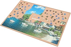 Lavievert Wooden Jigsaw Puzzle Board, Lightweight & Portable Puzzle Plateau Storage Saver with Non-Slip Surface for Up to 1000 Pieces