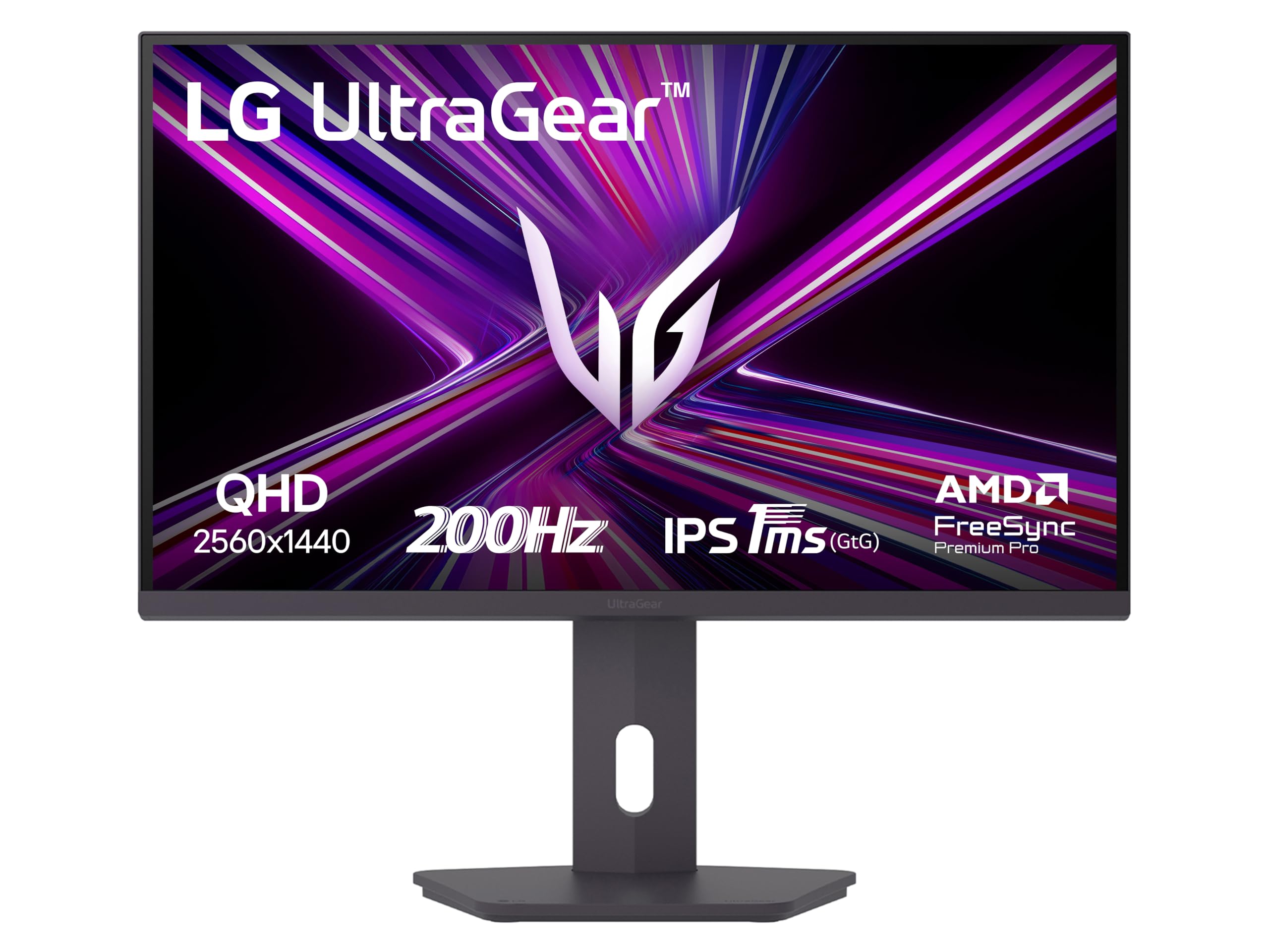 LG UltraGear 27G61ZA Monitor Gaming 27 Pollici, IPS QHD (2560x1440), 200Hz, 1ms (GtG), FreeSync Premium, HDR 400, HDMI 2.0, DP, Stand regolabile, Nero