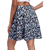 KORALHY Pleated Back Tennis Skirts for Women 20" High Waist Athletic Skorts with Decorative Stitching and Pockets for Golf