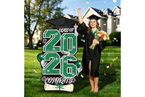 MEUARAS 2026 Graduation Yard Sign- 47.2 Inch Grad Decoration with Metal Stand for Lawn Decor, Suitable for College High Schoo