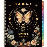 2027 Planner - 2027 Planner Weekly and Monthly, 9" x 11", Planner 2027 | Jan. 2027 - Dec. 2027, 2027 Calendar Planner with Colorful Tabs, Back Pocket, Inner Pocket - Butterfly