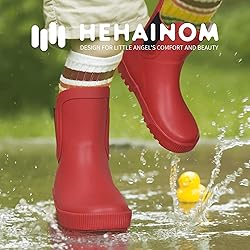 Hehainom Kids Rain Boots for Girls Waterproof