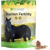 Silver Lining Herbs Stallion Fertility Supplements for Horses - 1 lb | Fertility Supplements for Stallions, Damiana &amp; Saw Palmetto, Libido &amp; Breeding Stamina, 1 lb, NASC Certified, Made in USA