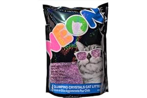 NEON Clumping Silica Gel Crystal Cat Litter, Purple
