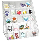 Sticker Display Stand for Vendor, 25 Pockets Sticker Holder Organizer Shelf | Acrylic, Portable Clear 5 Tiers Sticker Storage for Craft Fairs, Small Business Booth &amp; Desktop